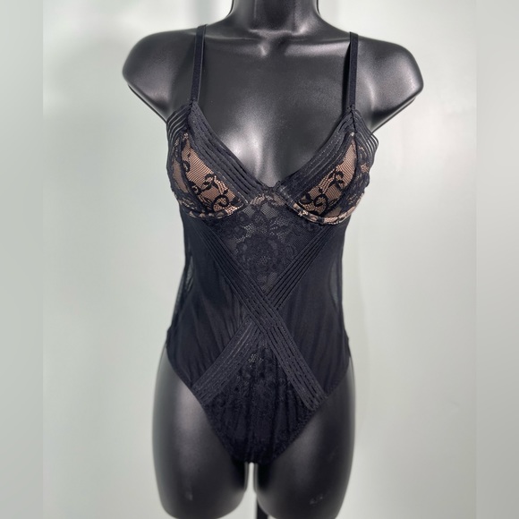 Adore Me Black Lace Bodysuit Lingerie Size XS NWT - Picture 1 of 5